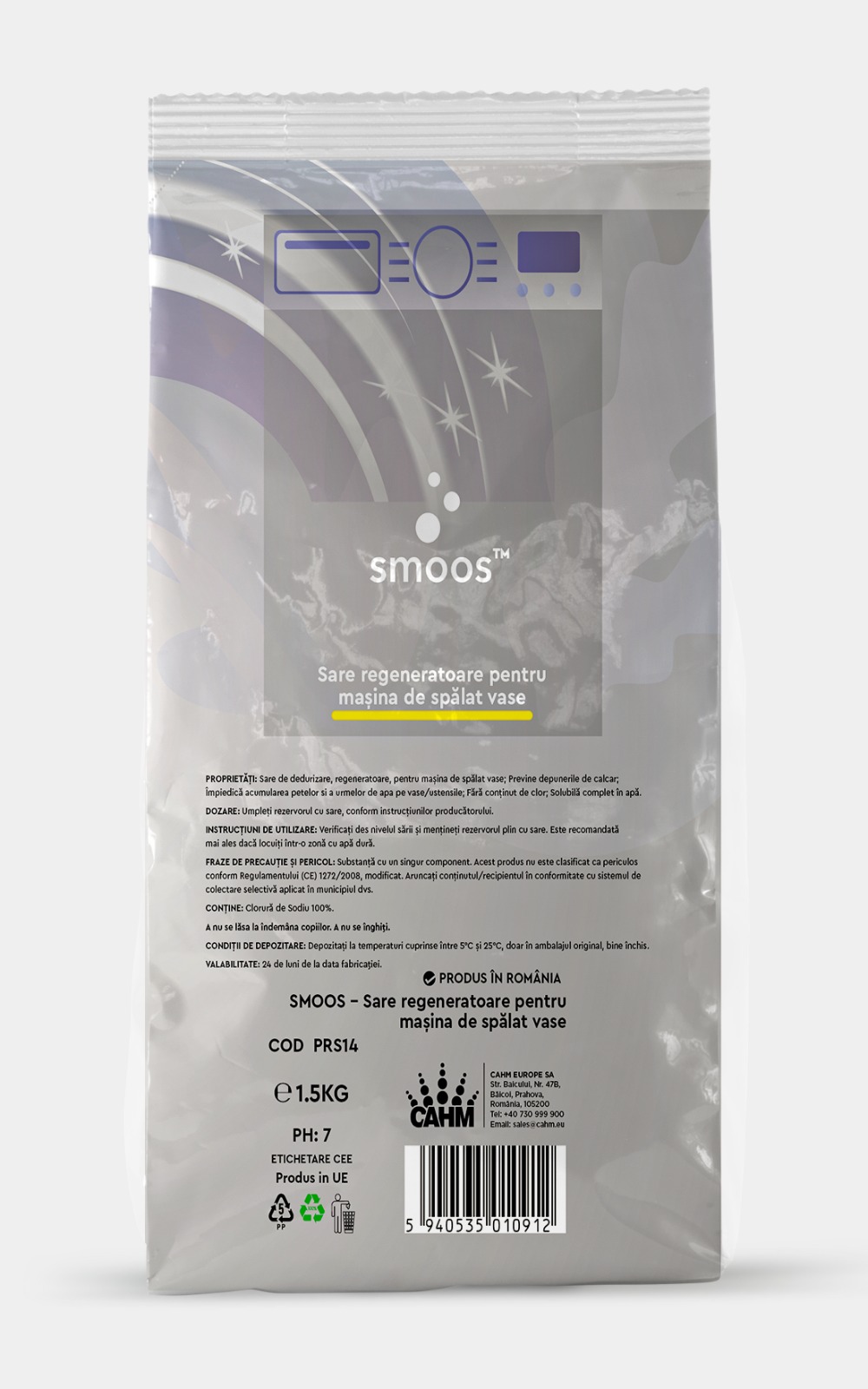 Smoos - Sare regeneratoare pentru masina de spalat vase 1.5KG