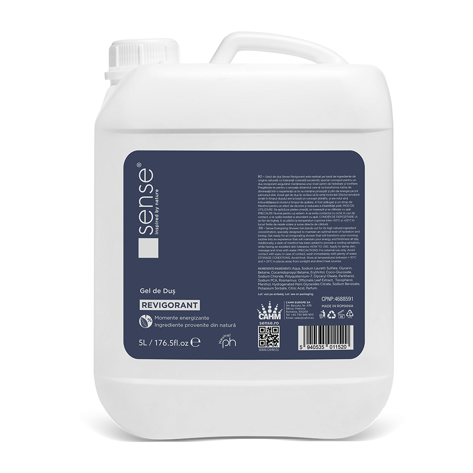 Sense Gel de dus Revigorant HDPE 5 L