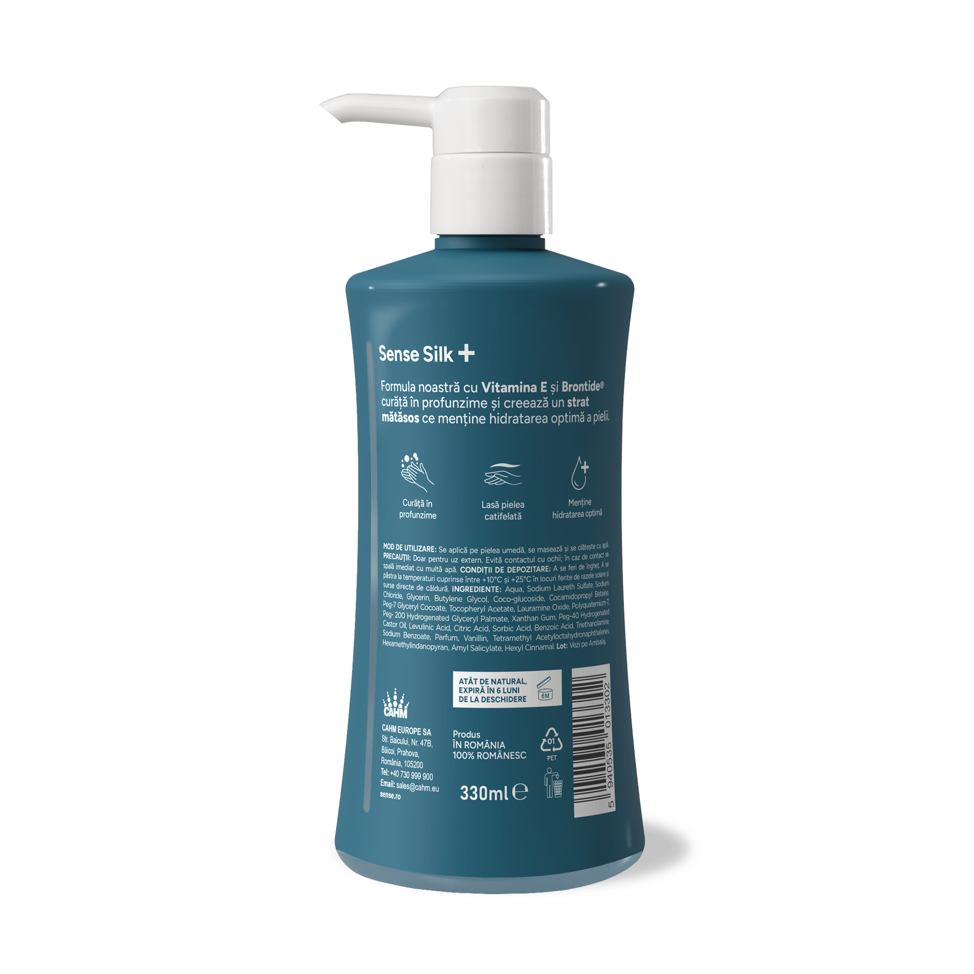 Sapun Lichid Gel, SenseSilk+, Lime & Sare de Mare, 330ml – SENSE