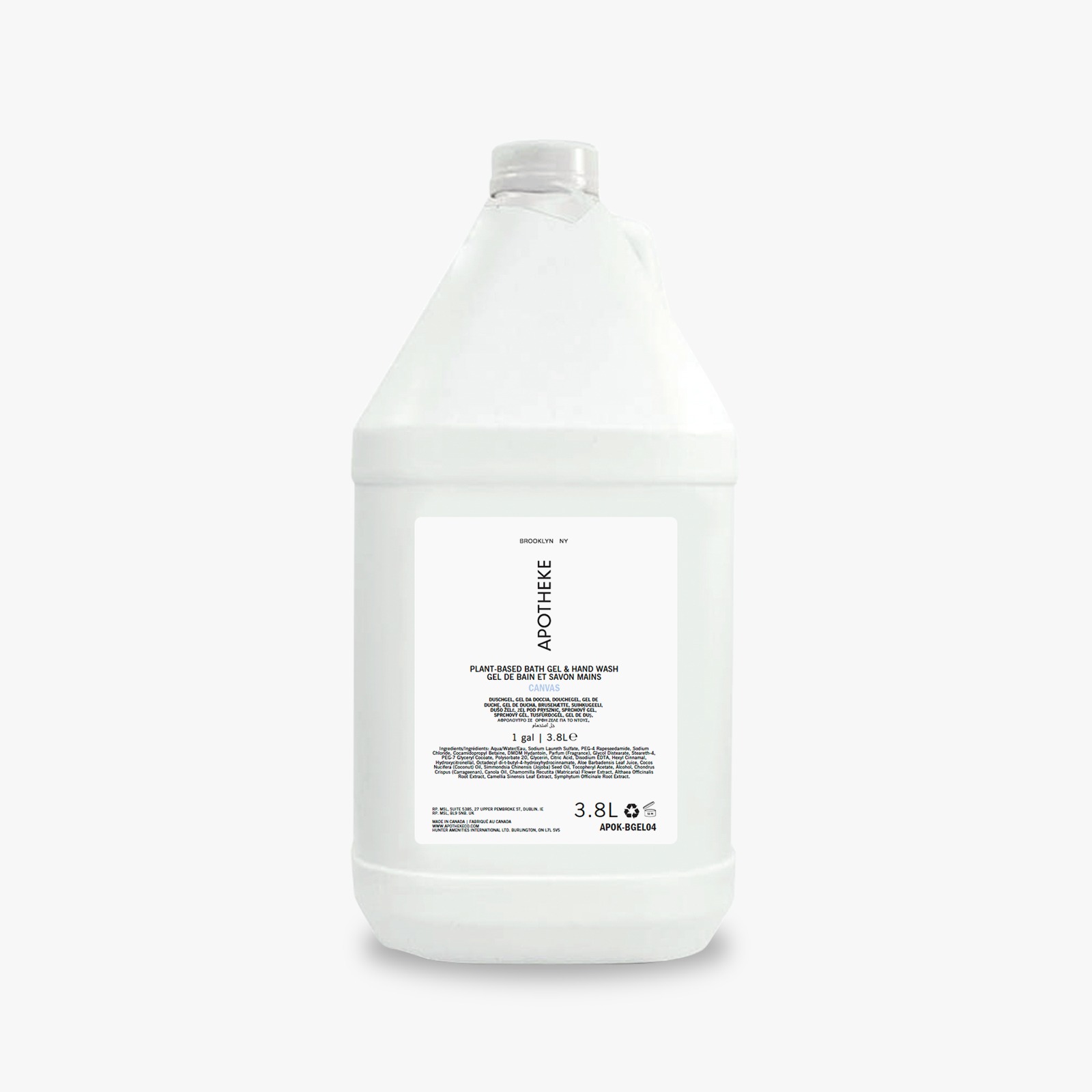 Apotheke Canvas Gel de Maini si Corp 3.8L