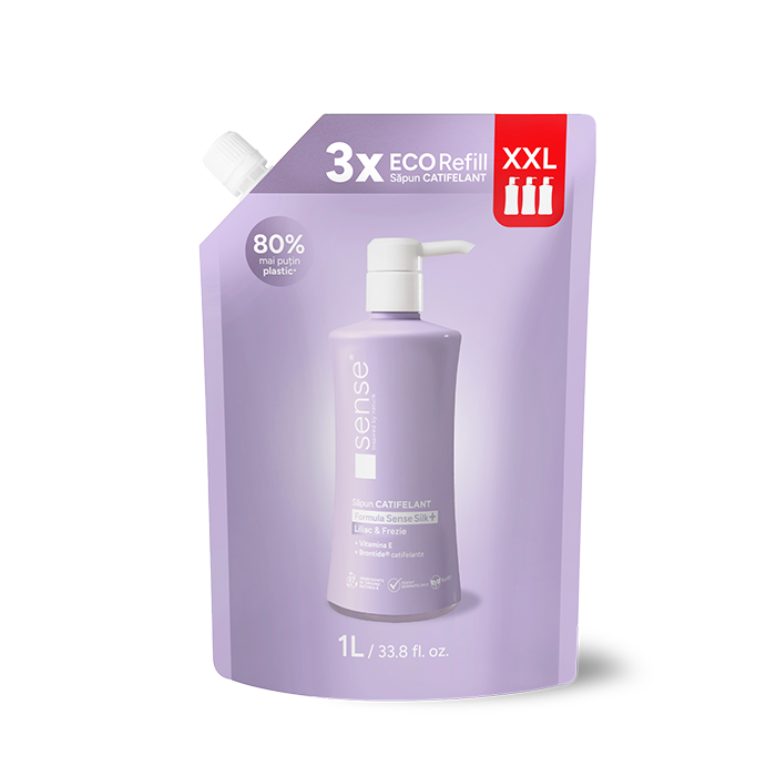 Rezerva Sapun Lichid Gel, SenseSilk+, Liliac & Frezie, 1L – SENSE
