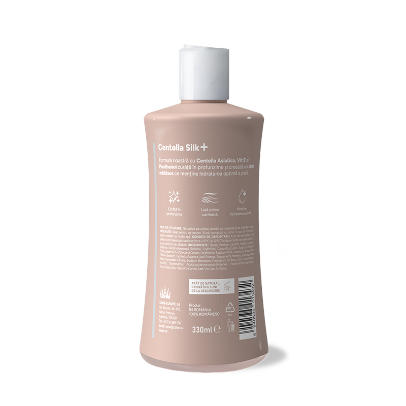 Gel de Dus CentellaSilk+, Vanilie & Macadamia, 330ml – SENSE