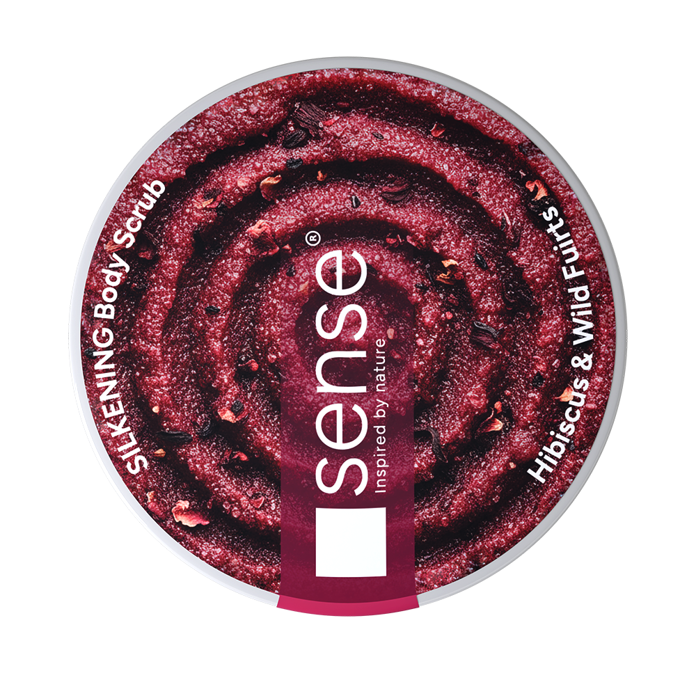 Exfoliant de corp, SugarSilk+, Hibiscus & Fructe S?lbatice, 200ml – SENSE