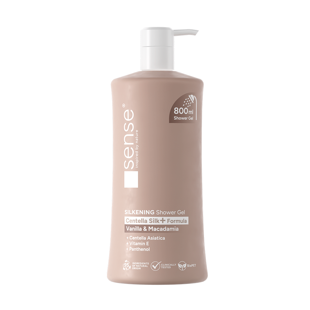 Gel de Dus CentellaSilk+, Vanilie & Macadamia, 800ml – SENSE