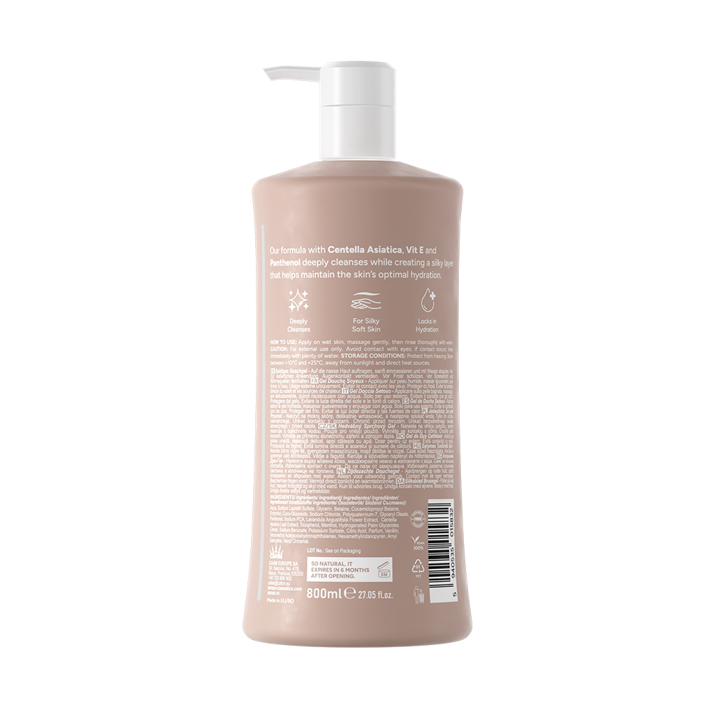 Gel de Dus CentellaSilk+, Vanilie & Macadamia, 800ml – SENSE