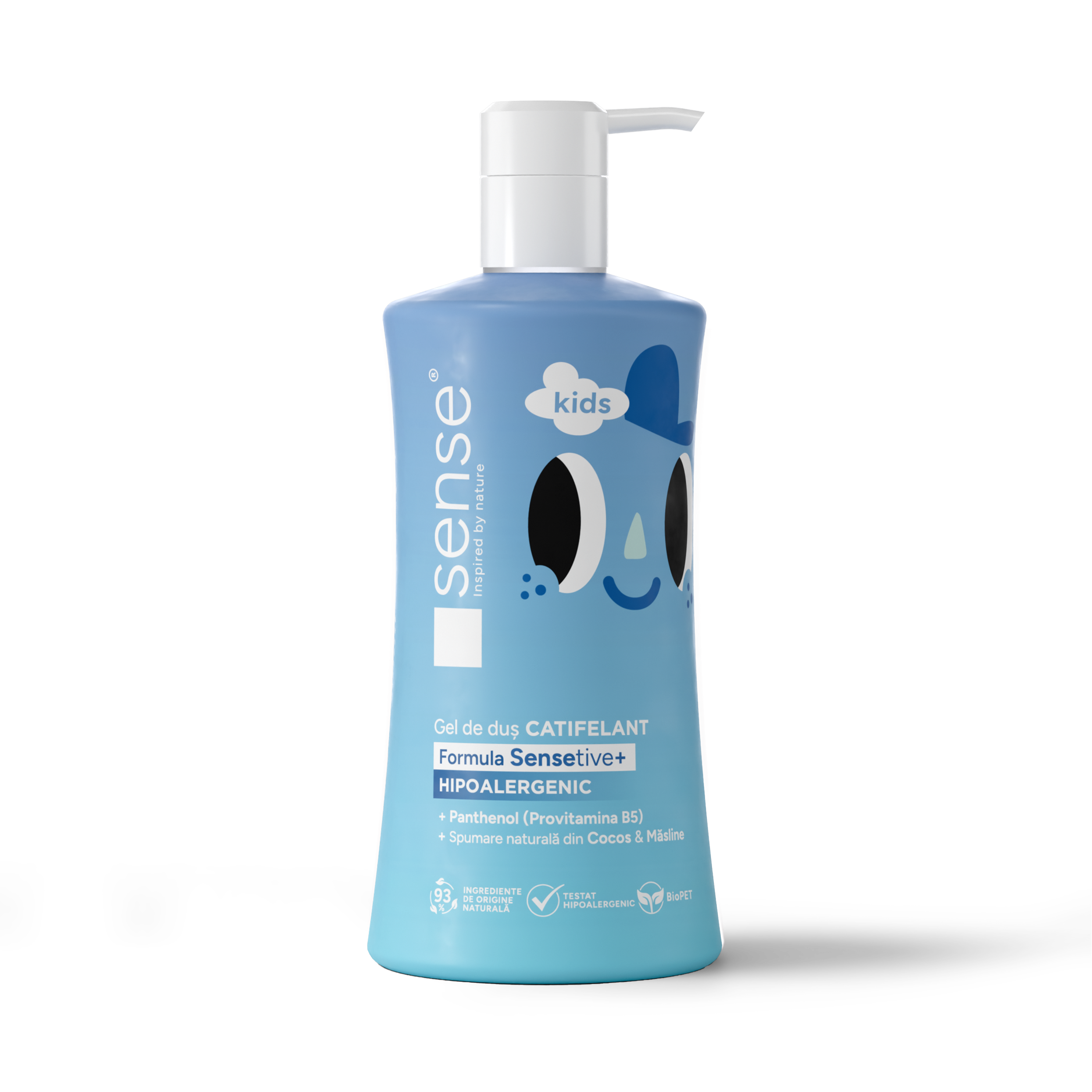 Gel de Dus Sensetiv+, Albastru, Copii, Hipoalergenic, 330ml – SENSE KIDS